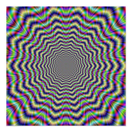 Zazzle Perfect Poster Psychedelic Web Star (Voorkant)