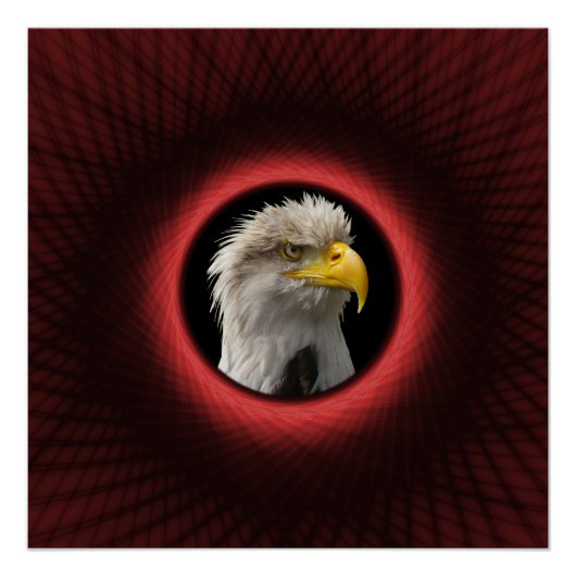 Zazzle Perfect Poster Woven Red Window Lijst (Voorkant)