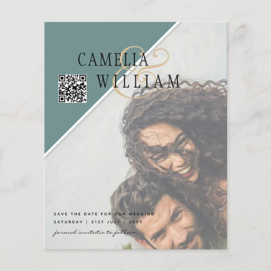 Zazzle profiel huwelijkscollecties QR scannen code Flyer (Voorkant)