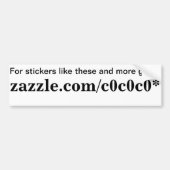 Zazzle-promotie Bumpersticker (Voorkant)