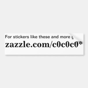 Zazzle-promotie Bumpersticker