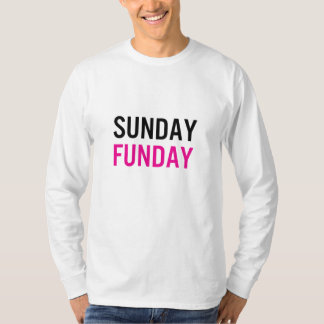 Zazzle Roze Stijl Unisex Zondag Funday LS T-shirt