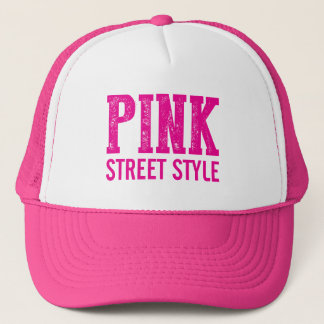 Zazzle Roze Street Style Hoed Trucker Pet