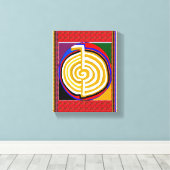 Zazzle Sale FineArt Reiki Masters Karuna Symbolen Canvas Afdruk (Insitu (Houten vloer))