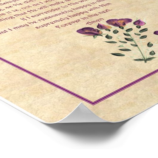 zazzle Serenety Prayer Poster (Hoek)