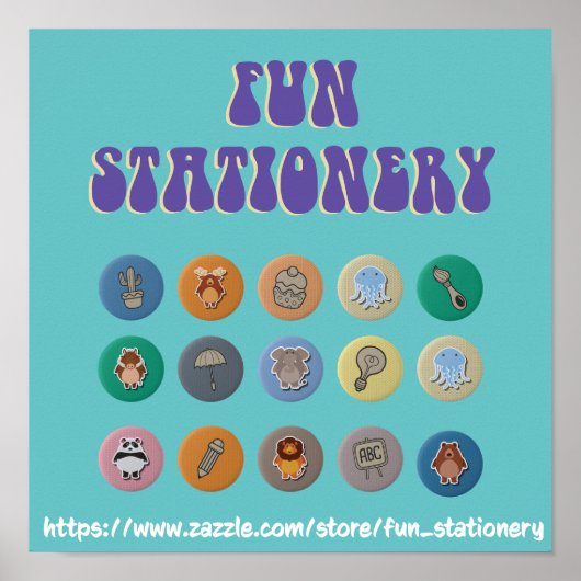 ZAZZLE SHOP: FUN STATIONERY POSTER (Voorkant)