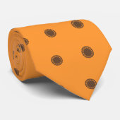 Zazzle stropdas oranje met retro sterren (Opgerold)