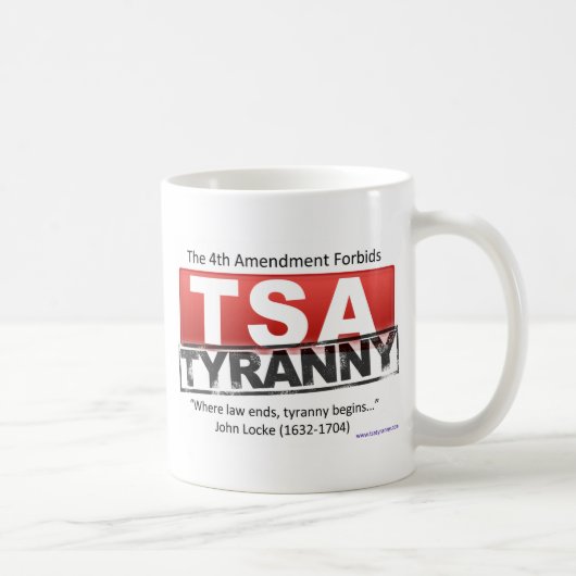 Zazzle TSA Tyranny Afbeelding Koffiemok (Rechts)