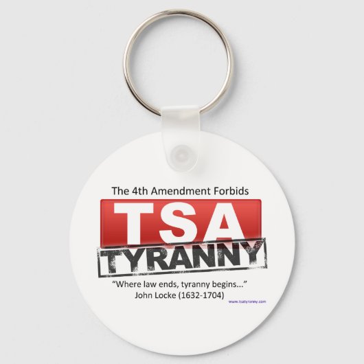 Zazzle TSA Tyranny Afbeelding Sleutelhanger (Voorkant)