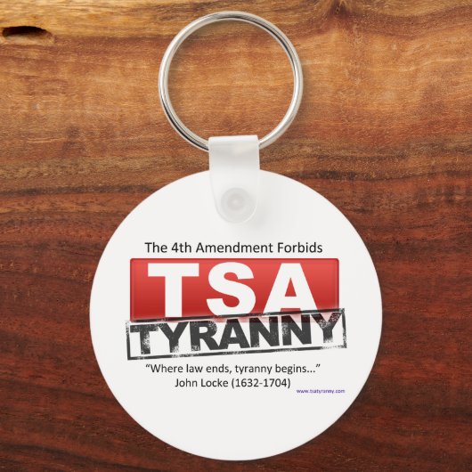Zazzle TSA Tyranny Afbeelding Sleutelhanger (Voorkant)