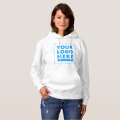 Zazzle Uw Afbeelding hier Aangepast ontwerp Logo T Hoodie (Voorkant volledig)