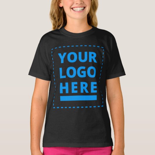 Zazzle Uw Afbeelding hier Aangepast ontwerp-Logo T-shirt (Voorkant)