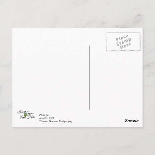 Zazzle Uw Logo hier Briefkaart (Achterkant)