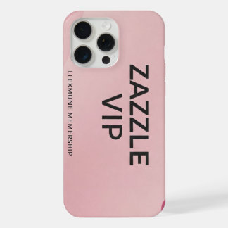 Zazzle VIP roze hoesjes iPhone 15 Pro Max Case