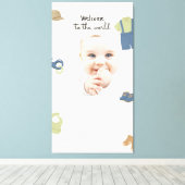 Zazzle welkom in de wereld canvas afdruk (Insitu (Houten vloer))