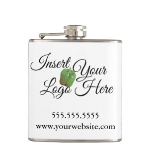Zazzle Your Company Logo Flask Heupfles
