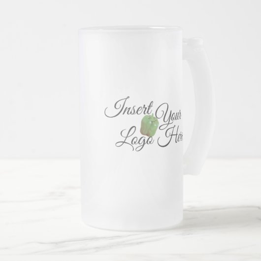 Zazzle Your Logo Frosted Glass Mok (Voorkant rechts)