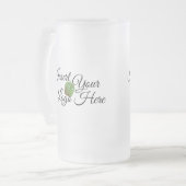 Zazzle Your Logo Frosted Glass Mok (Voorkant links)