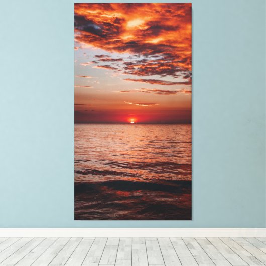 Zazzle zee zon canvas afdruk (Insitu (Houten vloer))