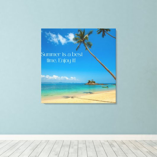 Zazzle zomer geniet ervan canvas afdruk (Insitu (Houten vloer))
