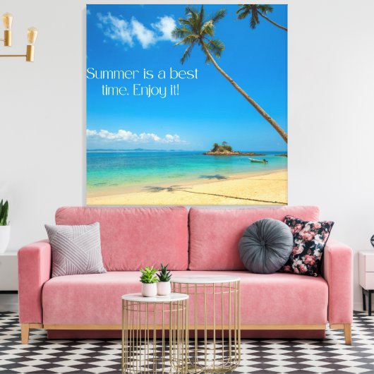 Zazzle zomer geniet ervan canvas afdruk (Insitu (Woonkamer))
