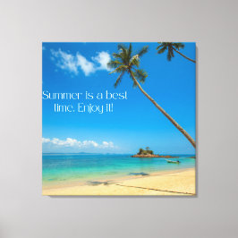 Zazzle zomer geniet ervan canvas afdruk