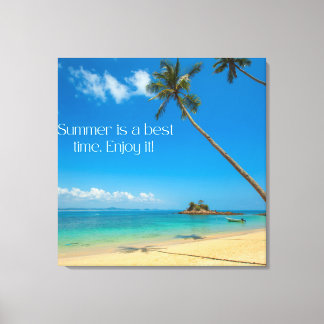 Zazzle zomer geniet ervan canvas afdruk