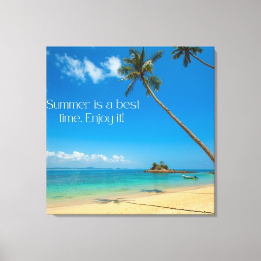 Zazzle zomer geniet ervan canvas afdruk (Voorkant)