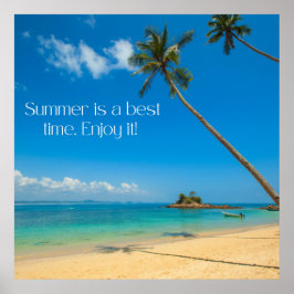 Zazzle zomer geniet van het canvas afdrukken poster