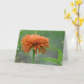 Zazzled Zinnia Note Kaart (Gele Bloem)