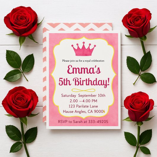 Zazzlemade Royal Kids Verjaardag Uitnodiging Kaart