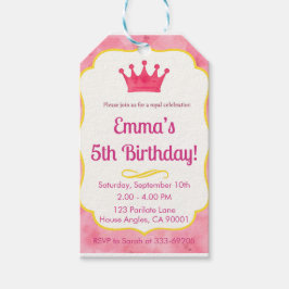 Zazzlemade Royal Kids Verjaardag Uitnodiging Kaart Cadeaulabel