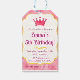 Zazzlemade Royal Kids Verjaardag Uitnodiging Kaart Cadeaulabel