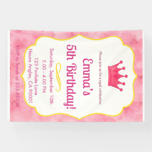 Zazzlemade Royal Kids Verjaardag Uitnodiging Kaart Spandoek