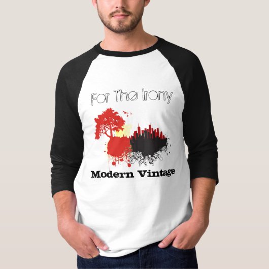 ZazzlePics1, ZazzlePics2, voor de ironie, Modern.. T-shirt (Voorkant)
