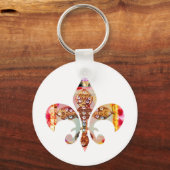 ZazzleRocks: Fleur-de-Lis-reeks Sleutelhanger (Voorkant)