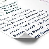 Zazzle's Curvy Fonts Poster (Hoek)