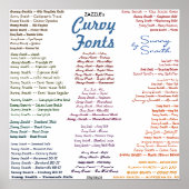 Zazzle's Curvy Fonts Poster (Voorkant)