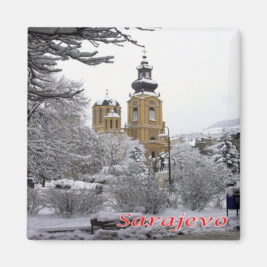 zBA004 SARAJEVO ORTHODOX CHURCH Bosnië-Herzegovina Magneet (Voorkant)