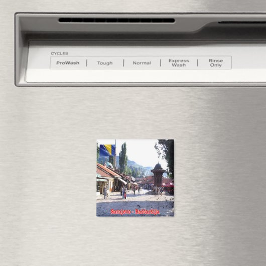 zBA005 SARAJEVO BAŠCARŠIJA Bosnië en Herzegovina Magneet (Insitu (Vaatwasser))