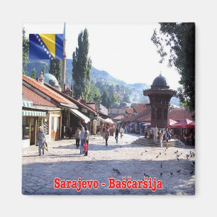 zBA005 SARAJEVO BAŠCARŠIJA Bosnië en Herzegovina Magneet