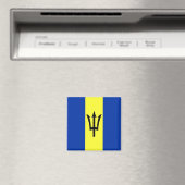 zBB001 BARBADOS Flag, Amerika, Fridge Magneet (Insitu (Vaatwasser))