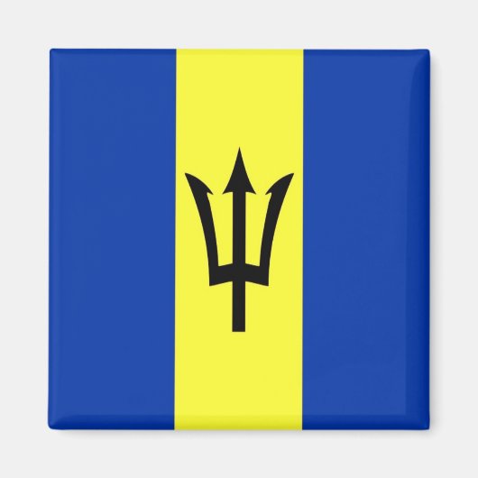 zBB001 BARBADOS Flag, Amerika, Fridge Magneet (Voorkant)