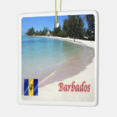zBB007 BARBADOS the Beach, Zee Uitzicht, Keramisch Ornament (Links)