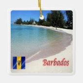 zBB007 BARBADOS the Beach, Zee Uitzicht, Keramisch Ornament (Voorkant)