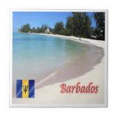 zBB007 BARBADOS the Beach, Zee Uitzicht, Tegeltje (Voorkant)
