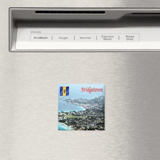 ZBB009 BRIDGETOWN, Uitzicht vanuit de lucht, Barba Magneet (Insitu (Vaatwasser))