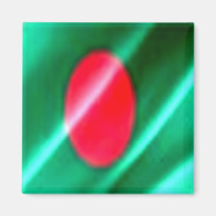 zBD002 Bangladesh zwaaiende vlag Bangladesh, Koelk Magneet