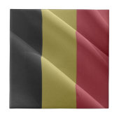 zBE002 BELGISCHE Wuivende VLAG België, Tegeltje (Voorkant)