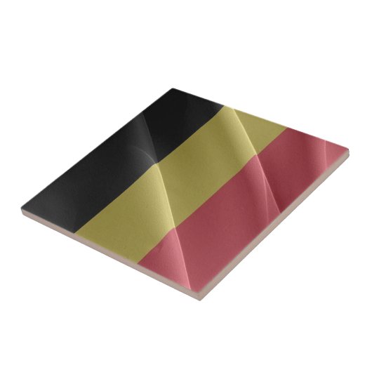 zBE002 BELGISCHE Wuivende VLAG België, Tegeltje (Zijkant)
